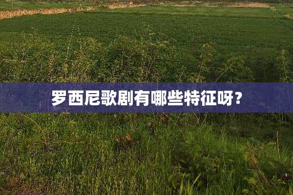 罗西尼歌剧有哪些特征呀？