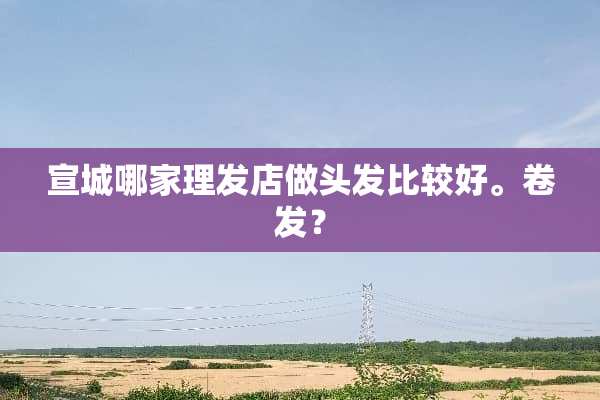 宣城哪家理发店做头发比较好。卷发？