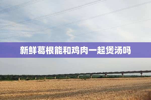 新鲜葛根能和鸡肉一起煲汤吗