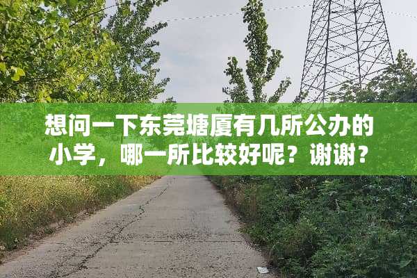 想问一下东莞塘厦有几所公办的小学，哪一所比较好呢？谢谢？