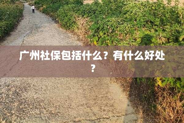 广州社保包括什么？有什么好处？
