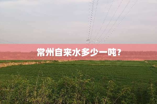 常州自来水多少一吨？
