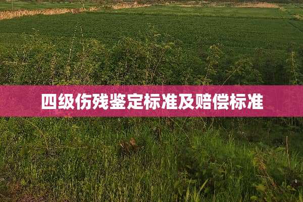 四级伤残鉴定标准及赔偿标准