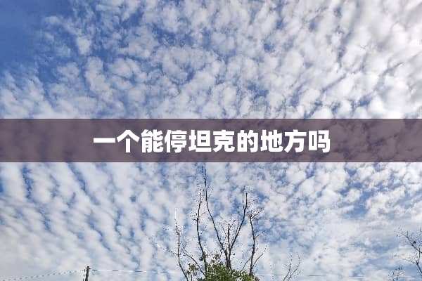 一个能停坦克的地方吗