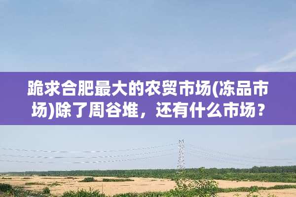 跪求合肥最大的农贸市场(冻品市场)除了周谷堆，还有什么市场？