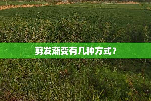 剪发渐变有几种方式？