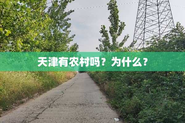 天津有农村吗？为什么？