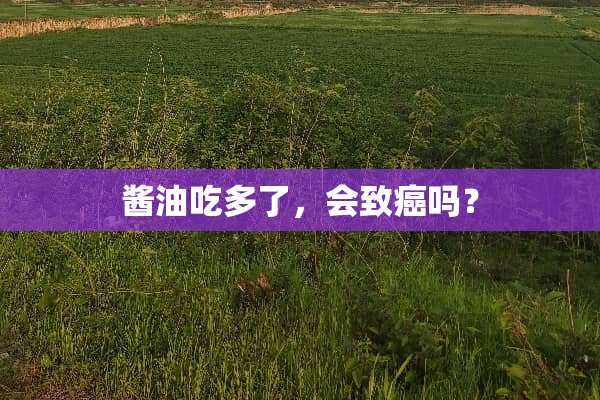酱油吃多了，会致癌吗？