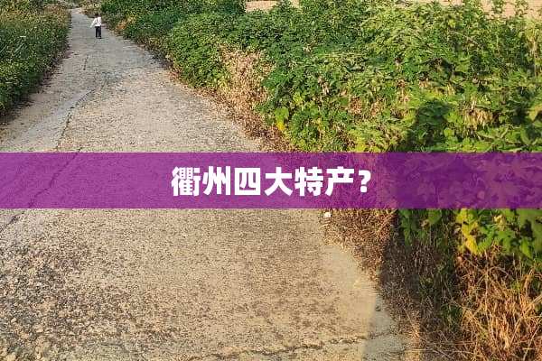 衢州四大特产？