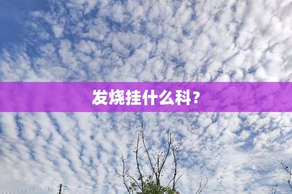发烧挂什么科？