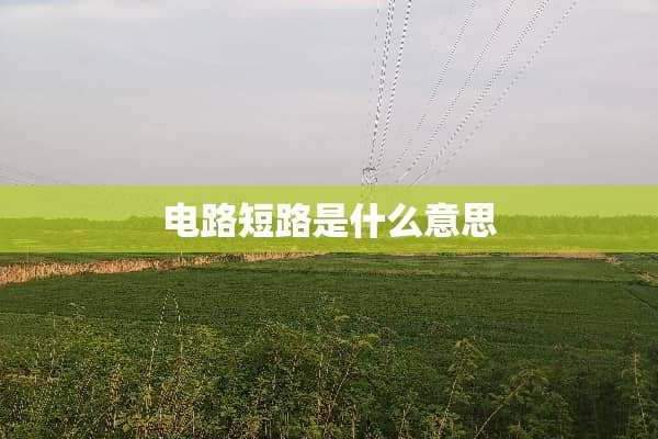 电路短路是什么意思