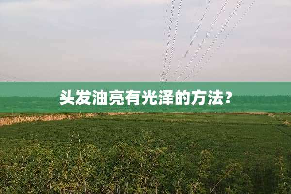 头发油亮有光泽的方法？