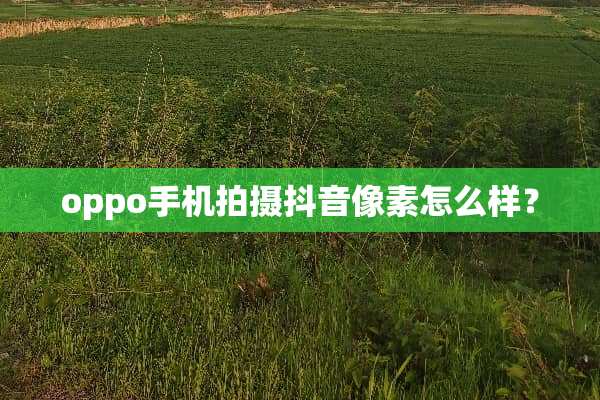oppo手机拍摄抖音像素怎么样？