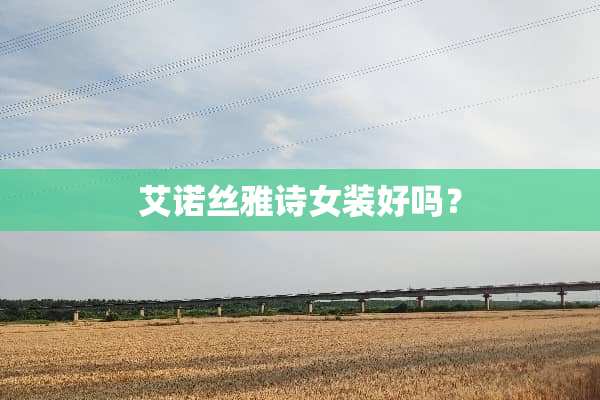 艾诺丝雅诗女装好吗？