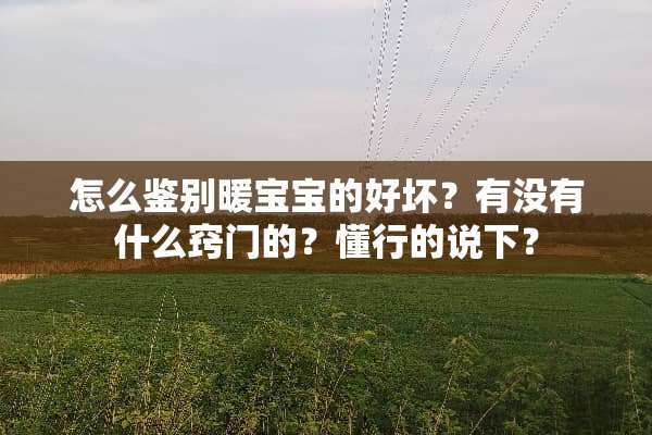 怎么鉴别暖宝宝的好坏？有没有什么窍门的？懂行的说下？