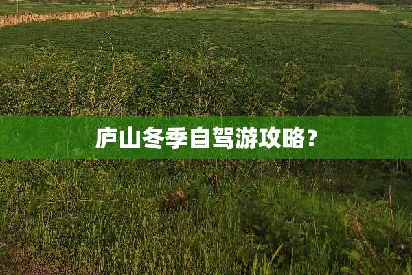 庐山冬季自驾游攻略？