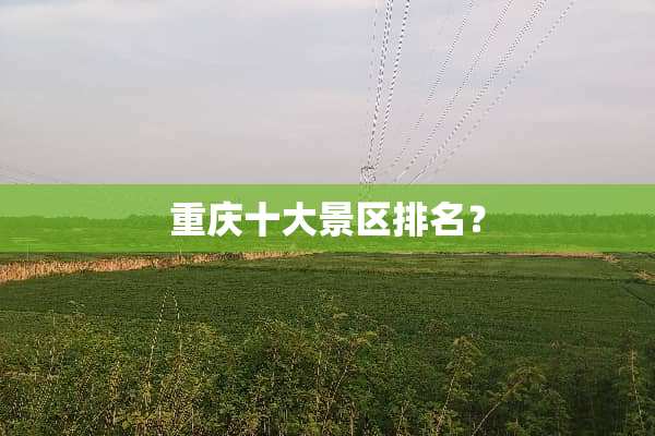 重庆十大景区排名？