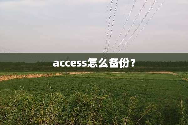 access怎么备份？