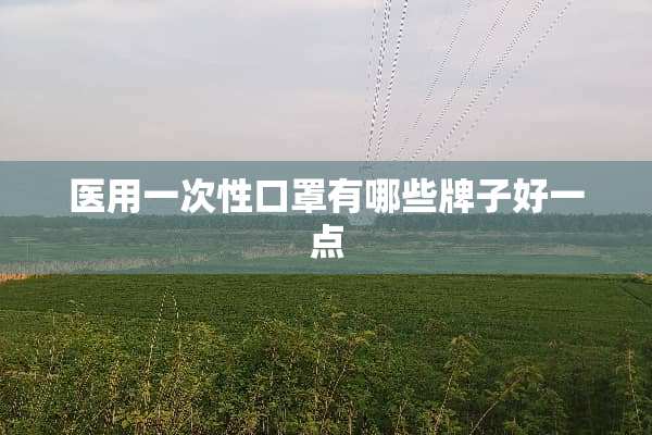 医用一次性口罩有哪些牌子好一点