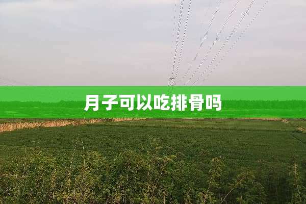 月子可以吃排骨吗