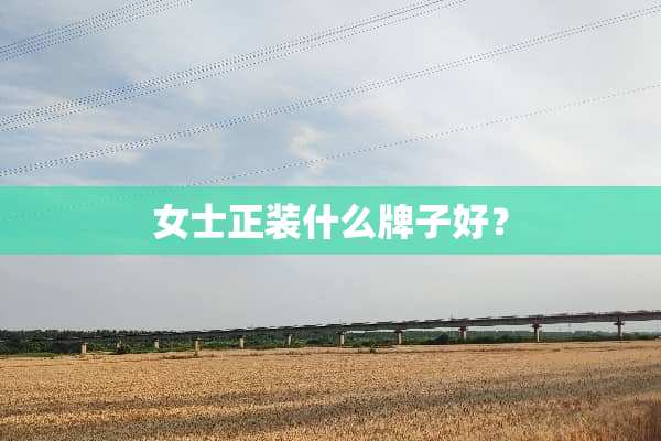 女士正装什么牌子好？