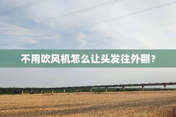 不用吹风机怎么让头发往外翻？