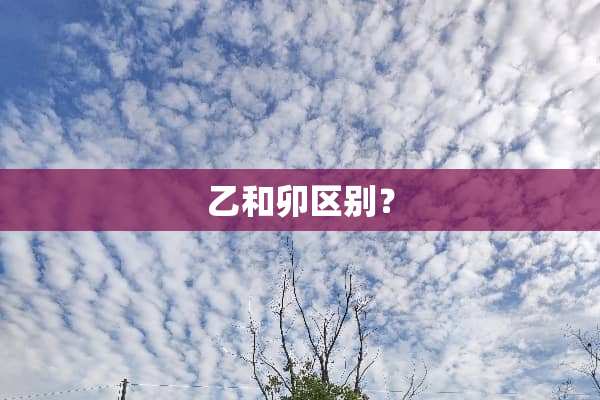 乙和卯区别？