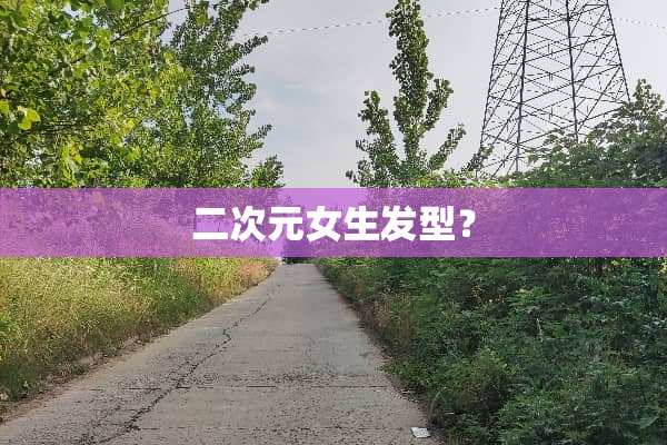 二次元女生发型？
