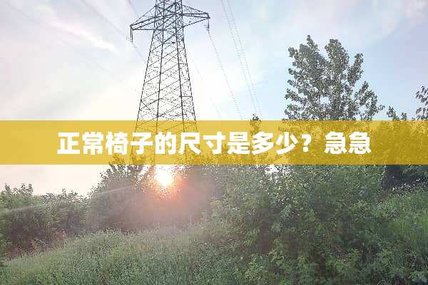 正常椅子的尺寸是多少？急急