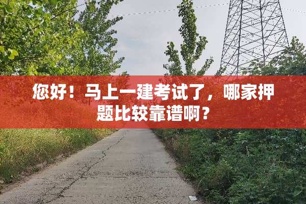 您好！马上一建考试了，哪家**比较靠谱啊？