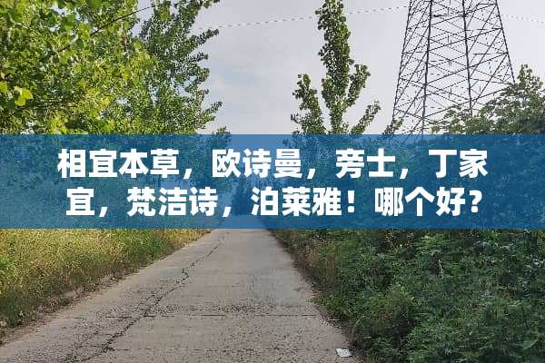 相宜本草，欧诗曼，旁士，丁家宜，梵洁诗，泊莱雅！哪个好？