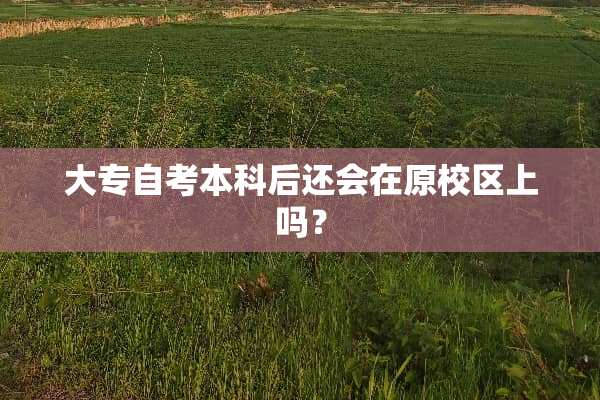 大专自考本科后还会在原校区上吗？