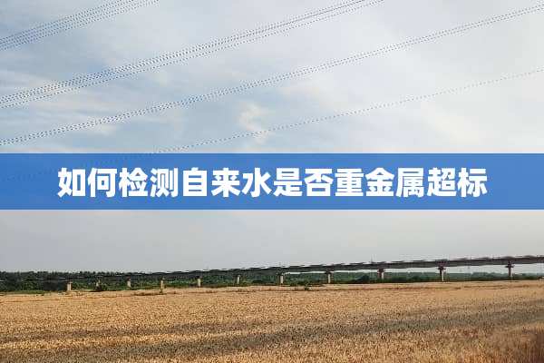 如何检测自来水是否重金属超标