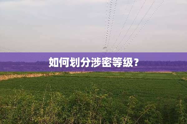 如何划分涉密等级？