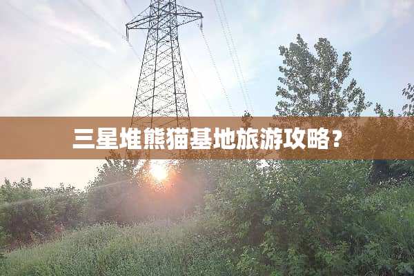 三星堆熊猫基地旅游攻略？