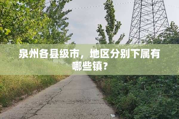 泉州各县级市，地区分别下属有哪些镇？