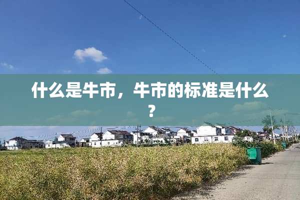 什么是牛市，牛市的标准是什么？
