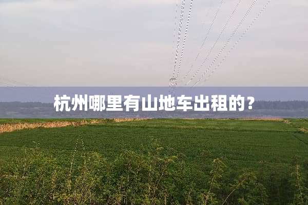 杭州哪里有山地车出租的？