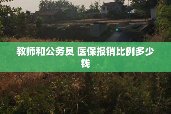 教师和公务员 医保报销比例多少钱