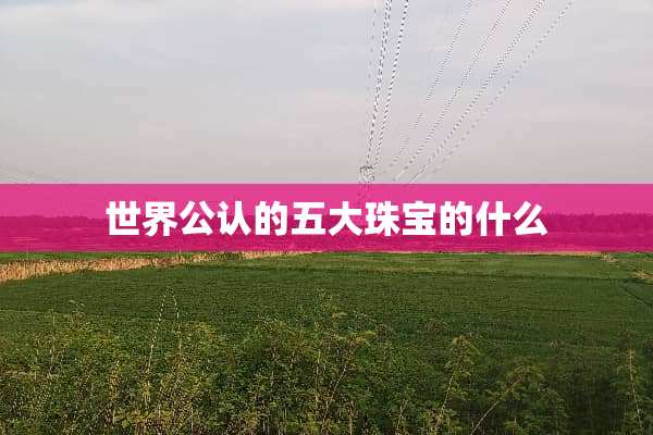 世界公认的五大珠宝的什么