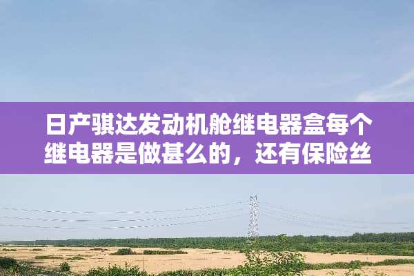 日产骐达发动机舱继电器盒每个继电器是做甚么的，还有保险丝，