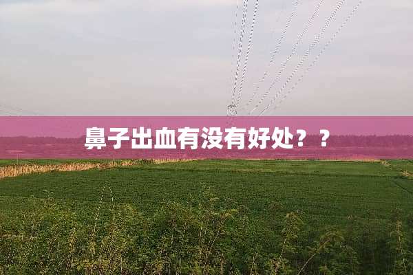 鼻子出血有没有好处？？