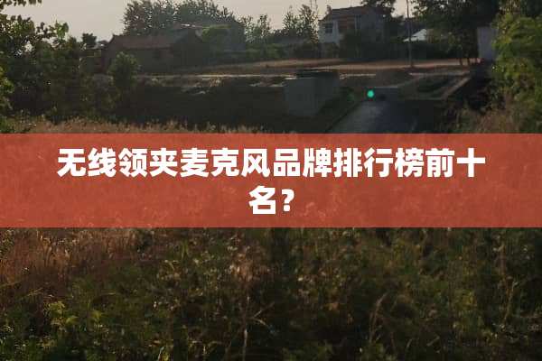 无线领夹麦克风品牌排行榜前十名？