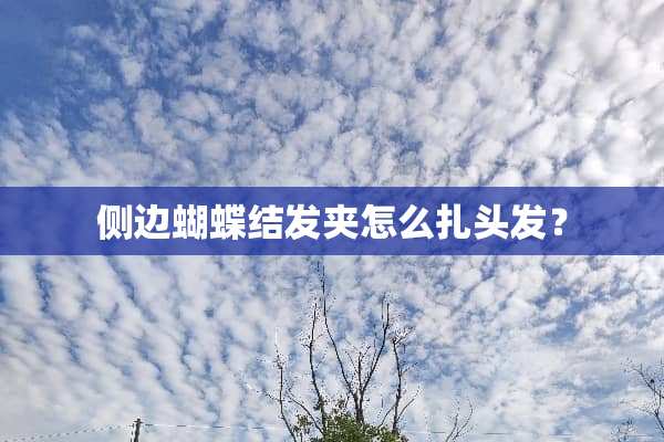 侧边蝴蝶结发夹怎么扎头发？