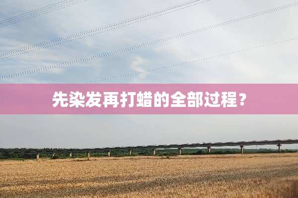 先染发再打蜡的全部过程？