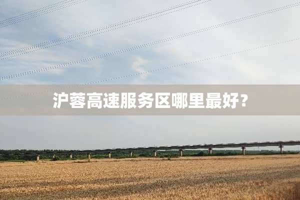 沪蓉高速服务区哪里最好？