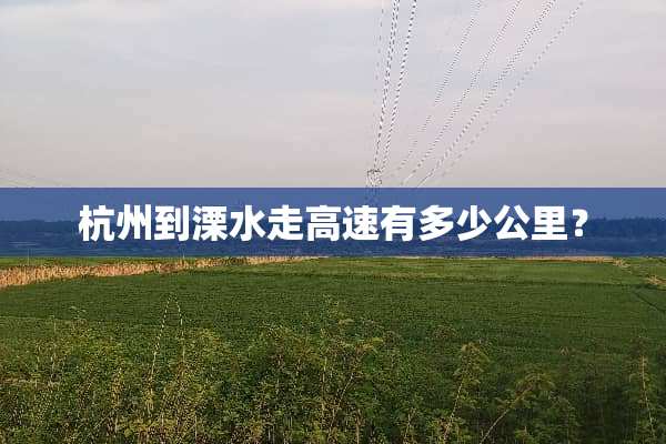 杭州到溧水走高速有多少公里？