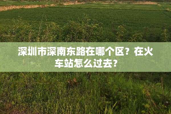 深圳市深南东路在哪个区？在火车站怎么过去？