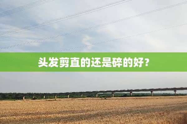 头发剪直的还是碎的好？