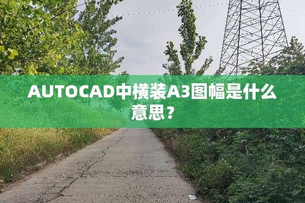 AUTOCAD中横装A3图幅是什么意思？